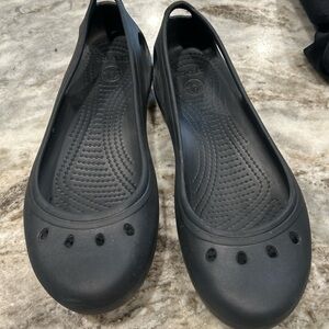 CROCS Women's Black Slip-On Ballet Flats